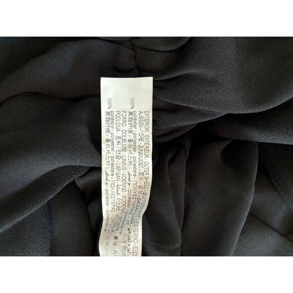 Zara Black Ruched Mini Dress XS Bodycon U-Neckline - Picture 5 of 8